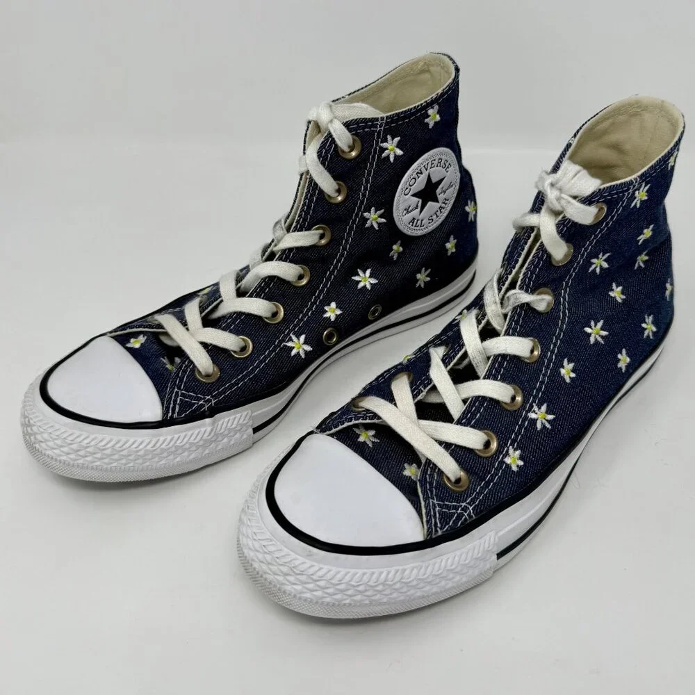 Converse Chuck Taylor All Star Hi Denim Daisy High Tops - Picture 4 of 8